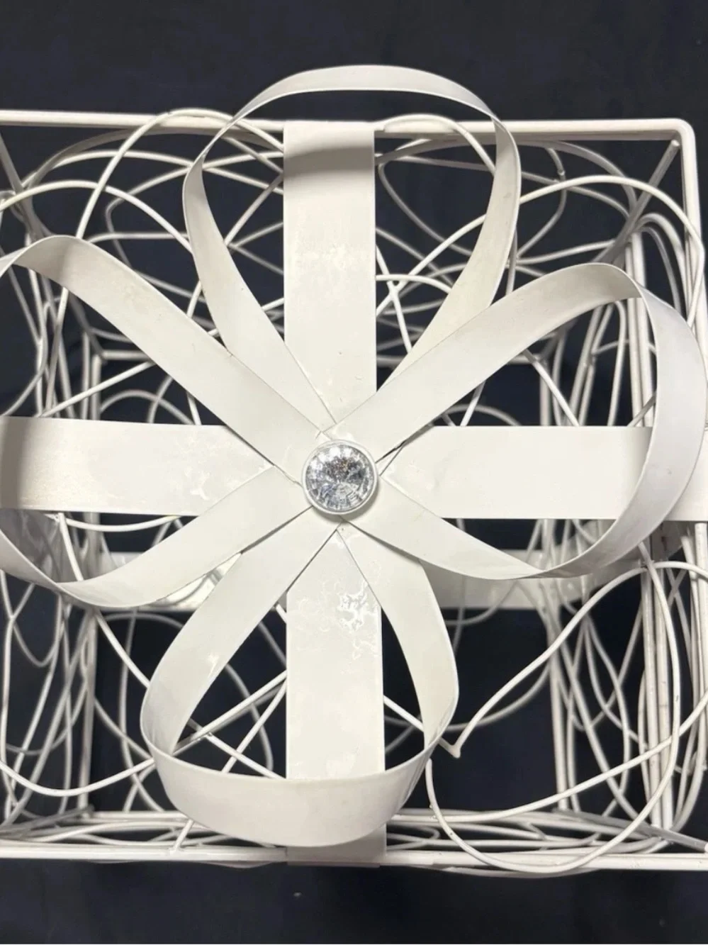 White Metal Wire Wedding Card Box Wishing Well with Lock & Keys